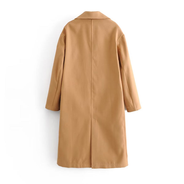 Fall Women Clothing Street Long Overcoat Outerwear