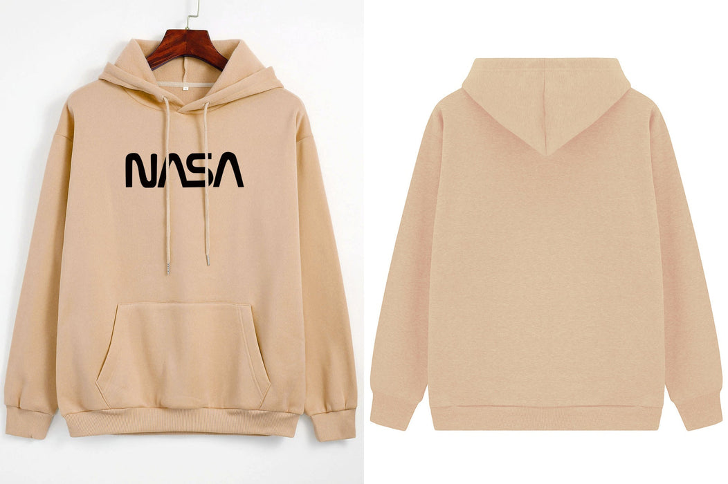 Autumn Winter Coat Women NASA Print Hooded Fleece Lined Sweater Women Autumn Korean Loose