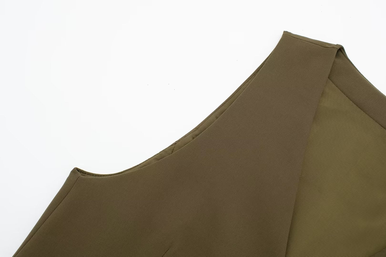 Autumn Set Solid Color Slim Short Vest Casual Straight-Leg Mop Trousers Women