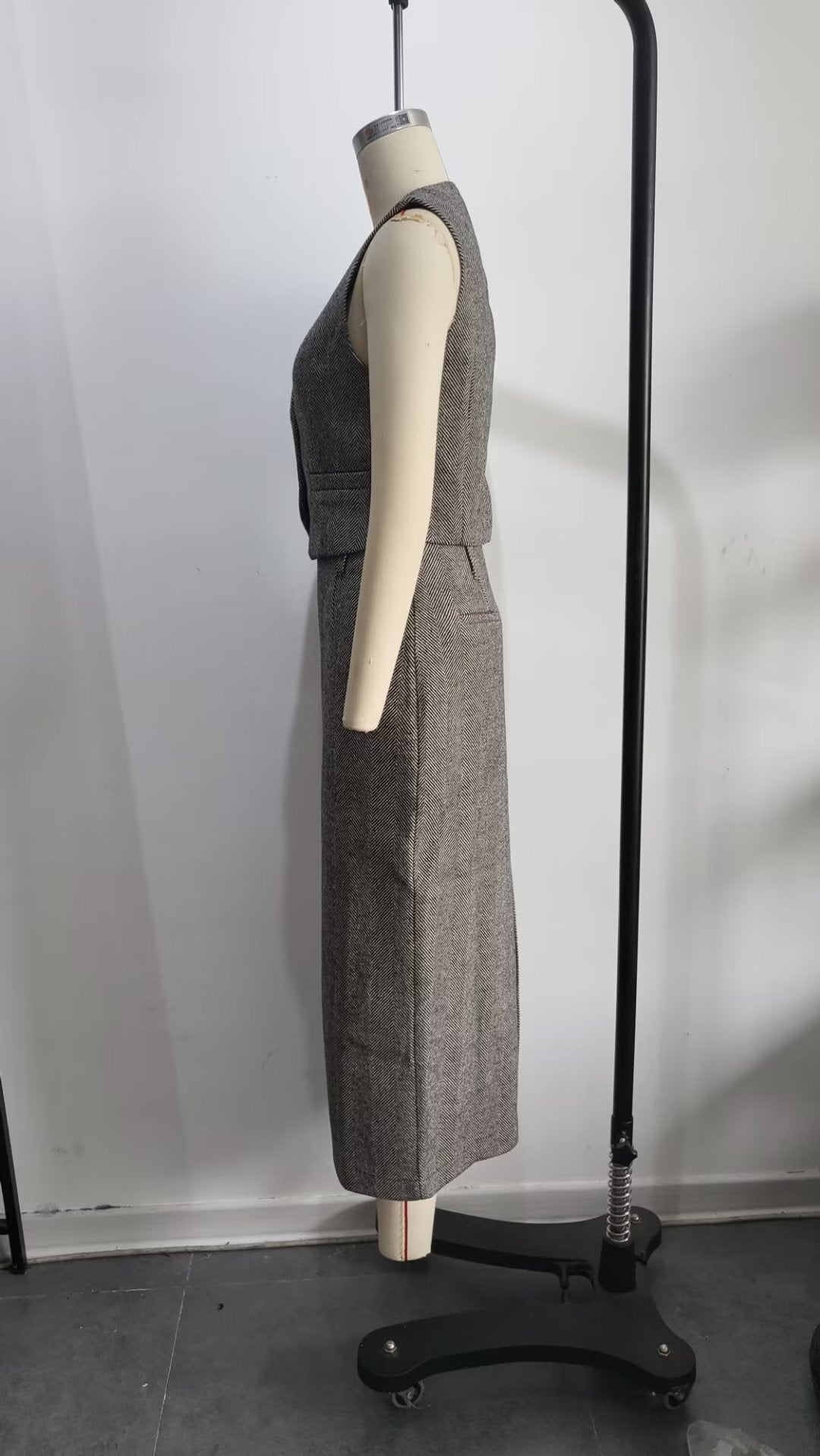 Spring Autumn Skirt Korean High Waist Hip Skirt Slimming Artistic Casual Mid Length Skirt A line Short Skirt