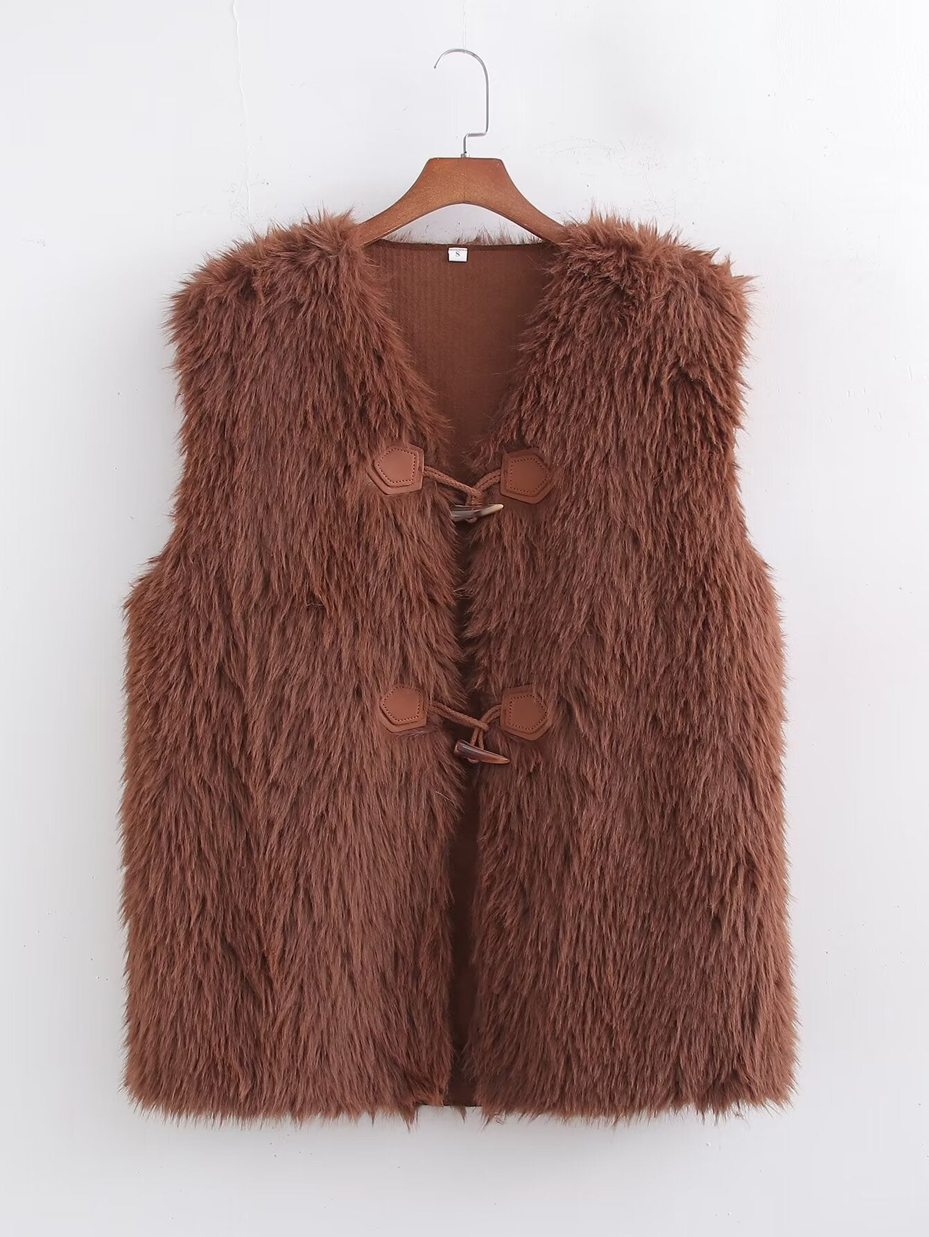 Winter Women Street Vest Artificial Fur Effect Vest