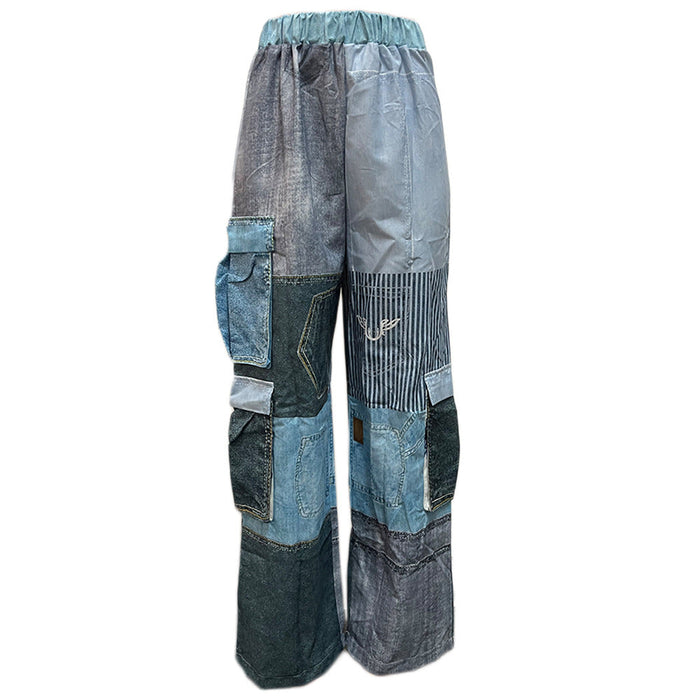 Personality Large Pocket Three Dimensional Bellows Pocket Pants