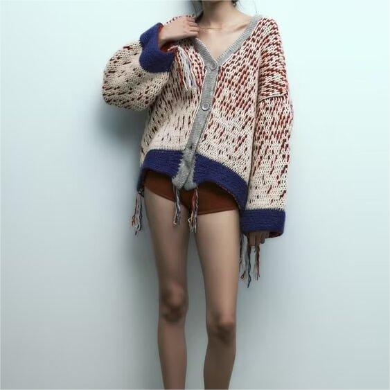 Winter Women Clothing Decoration Knitted Coat