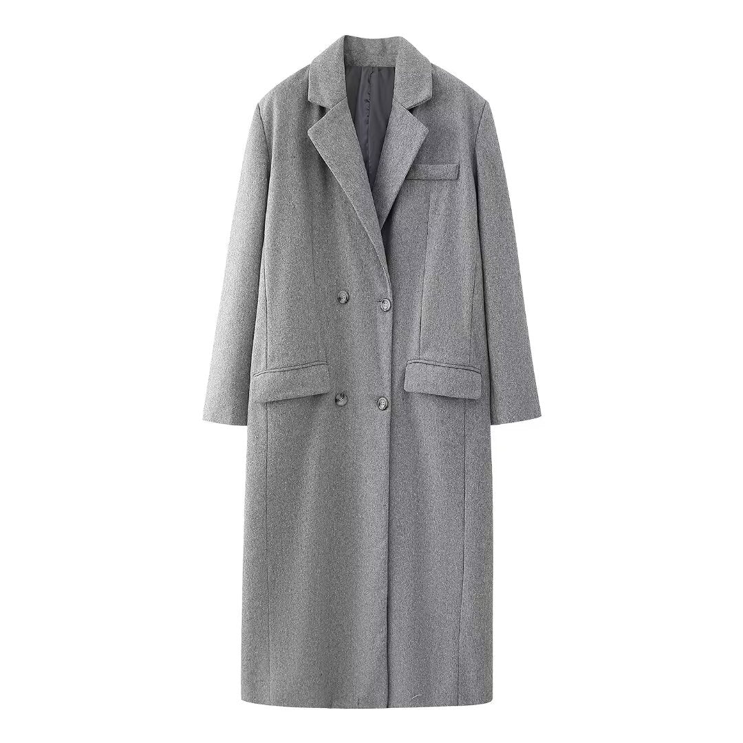 Winter Casual Long Woolen Coat