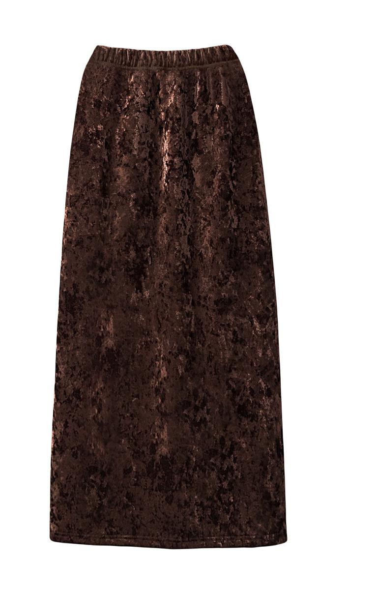 Gold Velvet Skirt Winter Fleece Lined Thickened Split Dress Straight Slimming Sheath High Waist A Line Skirt Women