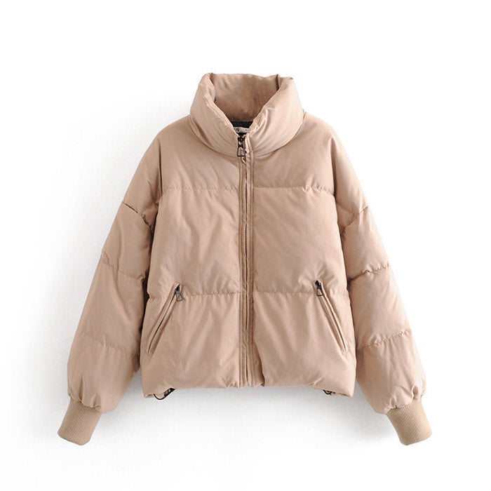 Autumn Winter Women Clothing Urban Casual Loose Cotton Padded Jacket Cotton Padded Coat