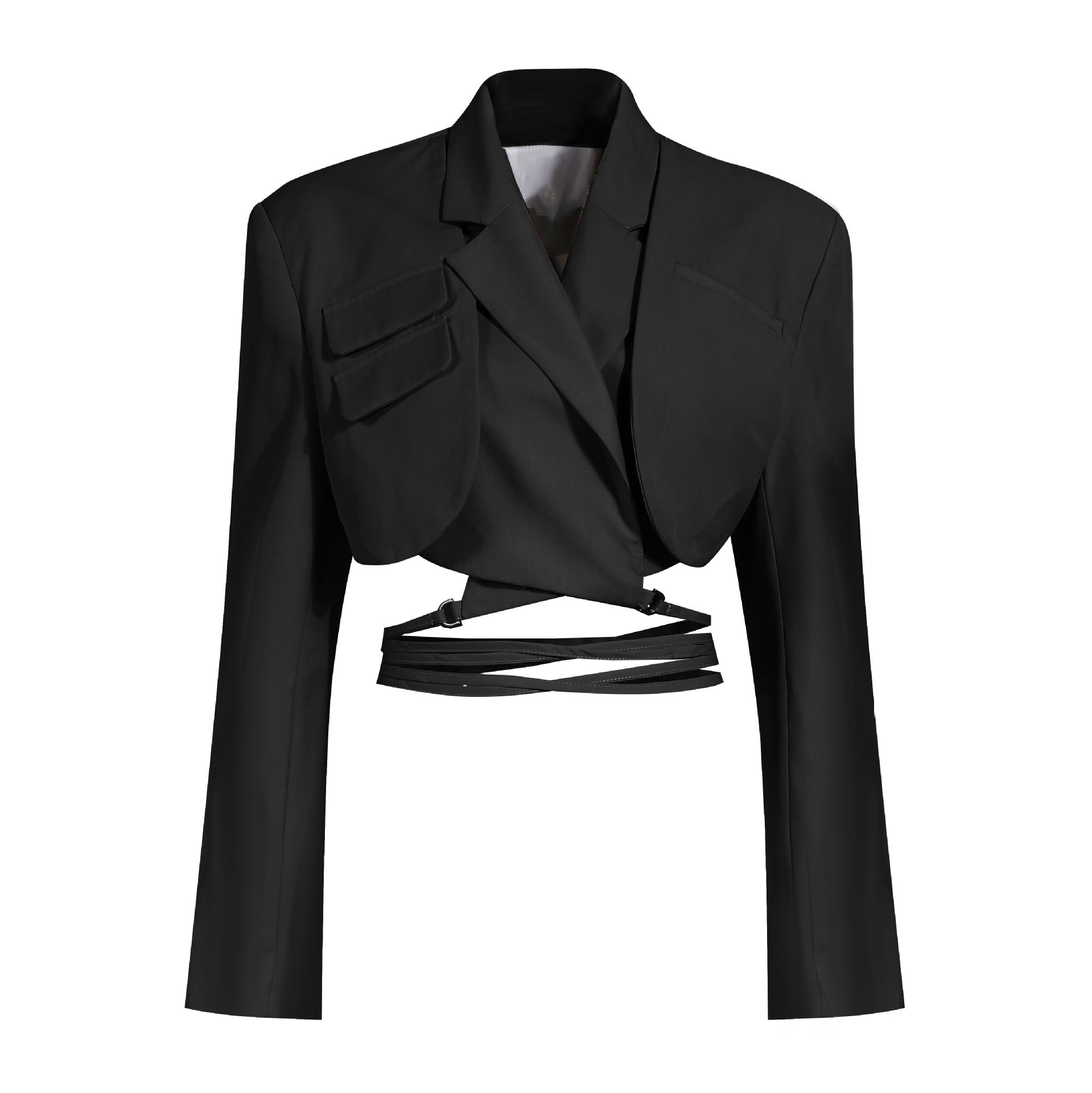 Jacket for Women Spring Autumn Asymmetric Short Skirt Fried Street Waist-Hugging Gas Field Blazer Suit