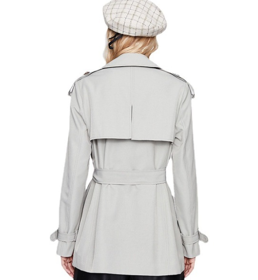 Trench Coat for Women Autumn Winter Women Overcoat Double Breasted Short Coat for Women