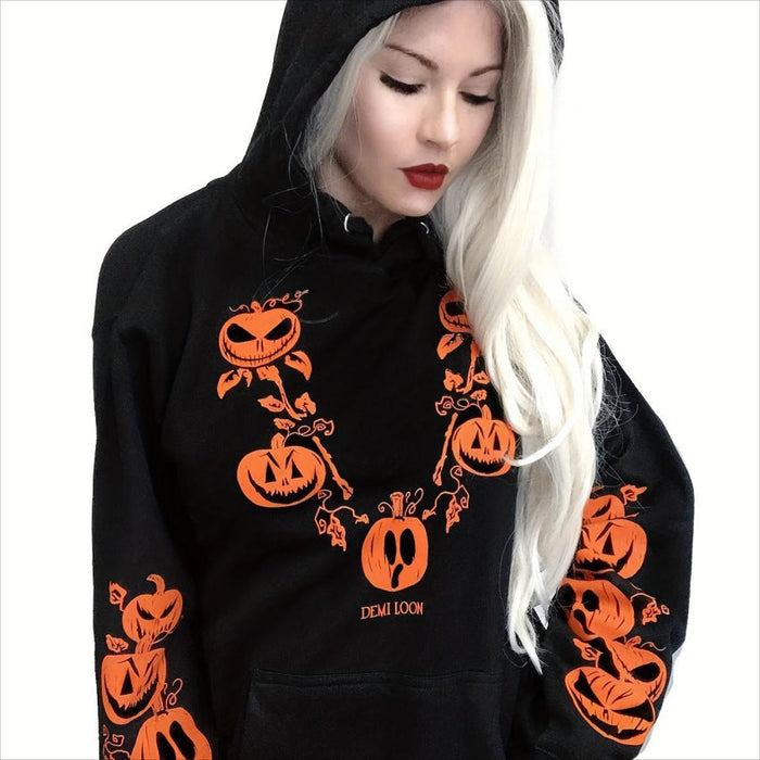 Arrival Halloween Women Top Wansheng Pumpkin Head Printed Hoodie Women