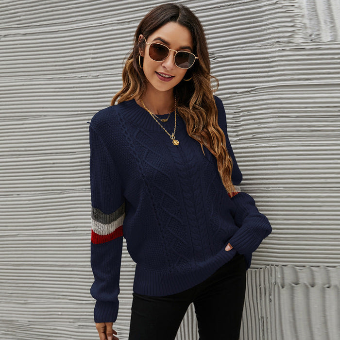 Autumn Winter Loose Pullover Sweater Clothing Loose round Neck Long Sleeve Knitted Sweater