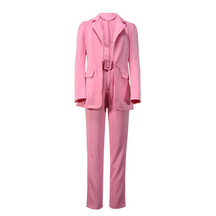 Autumn Winter Ladies Coat Casual Long Sleeve Suit