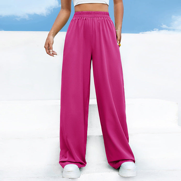 Sports Pants Wide Leg Pants Women Solid Color Loose Slimming Straight Dance Pants Women