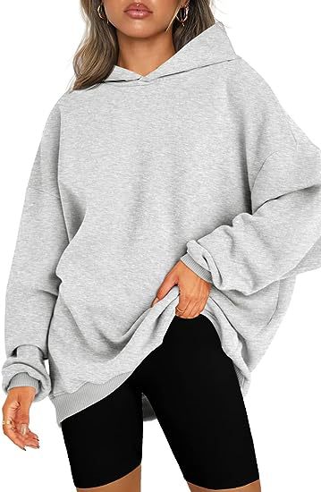 Women Clothing Hooded Pullover Oversized Loose Casual Brushed Hoody