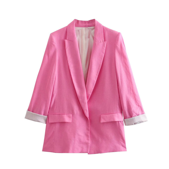 Summer Wind Women Office Candy Color Casual Blazer