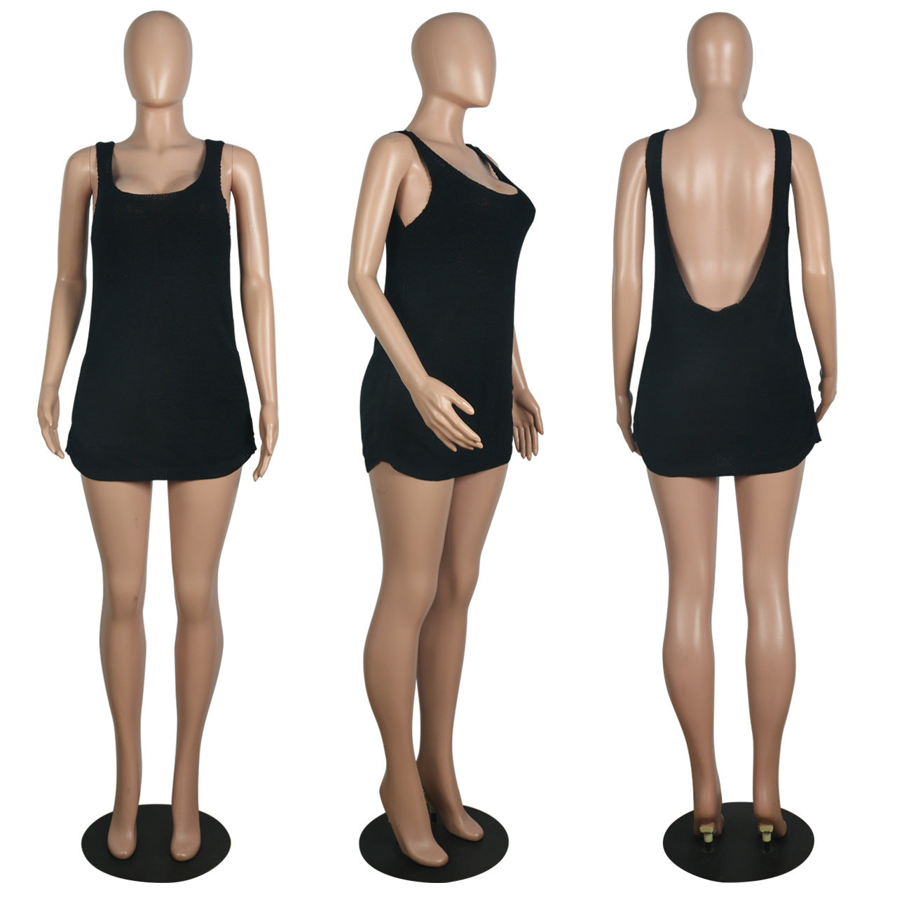 YD038 Clothing Arrival Sexy Slim-Fit Sheath Dress Backless Drawstring Strap Dress for Women