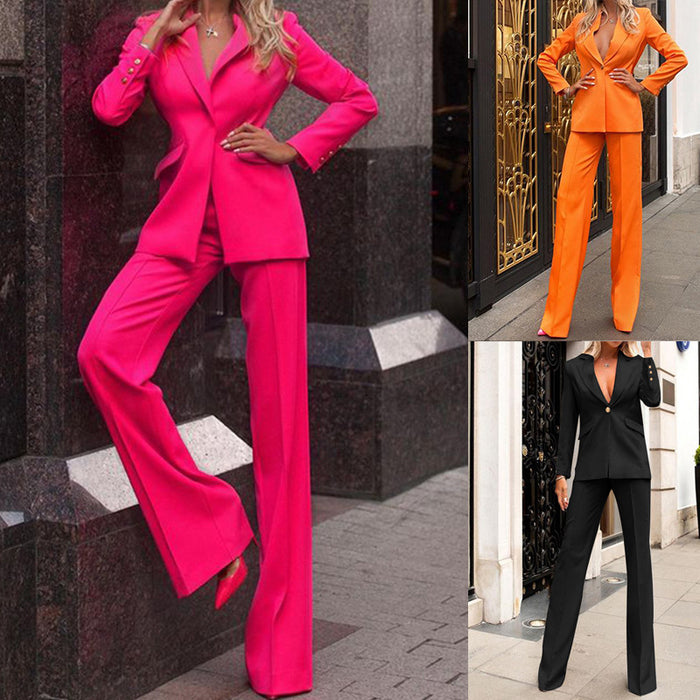 Women Clothing Autumn New Blazer Two-Piece Suit Women Clothing Blazer