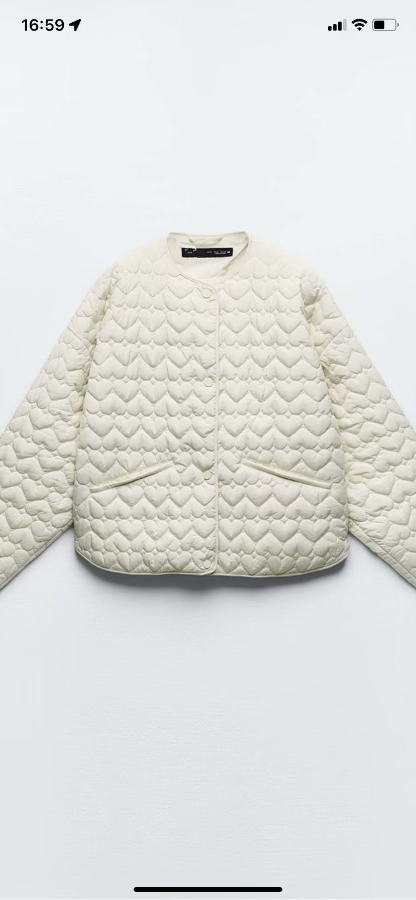 Women Winter Street Heart Shaped Line Cotton Jacket Coat
