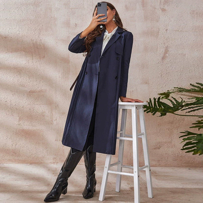 Women Windbreaker Street Trend Coat Outdoor Trench Coat