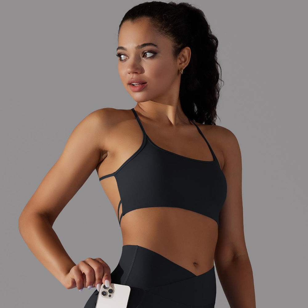 Sports Underwear Push up Cross Sexy Beauty Back Strap Yoga Bra Running Workout Vest