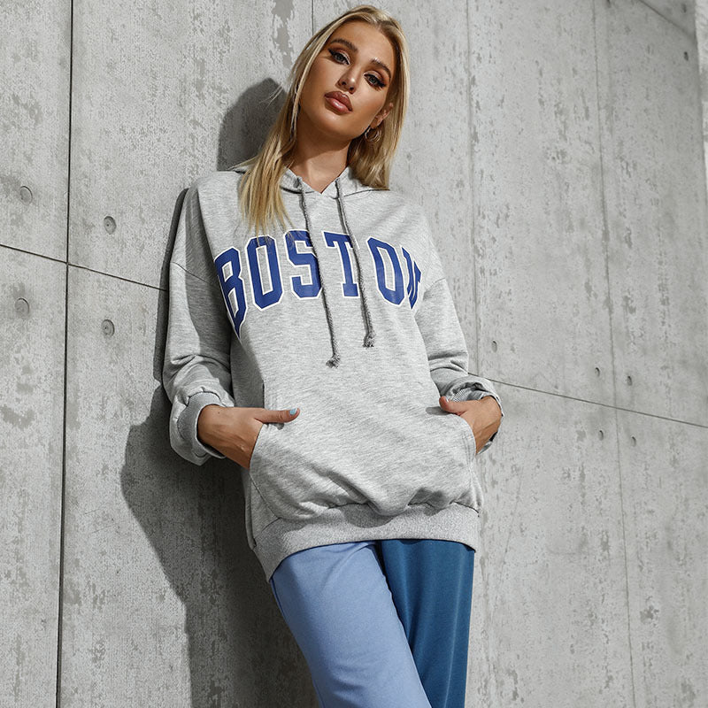 Autumn Casual Hooded Letters for Women