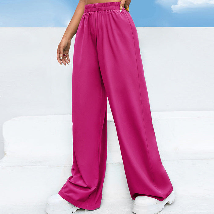 Sports Pants Wide Leg Pants Women Solid Color Loose Slimming Straight Dance Pants Women