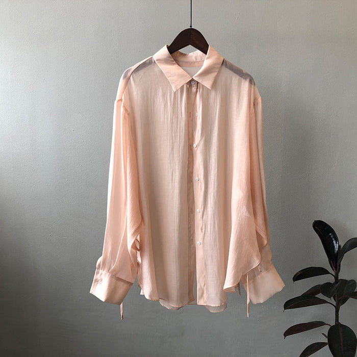 Shirt Women Summer Korean Shirt Light Thin Loose Sun Protection Clothing