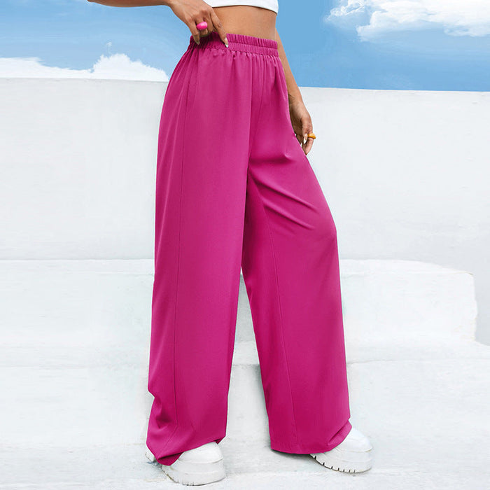 Sports Pants Wide Leg Pants Women Solid Color Loose Slimming Straight Dance Pants Women