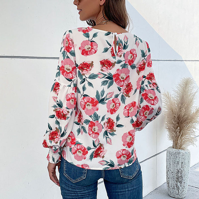 Autumn Women Wear Long Sleeved Printed Shirt Women