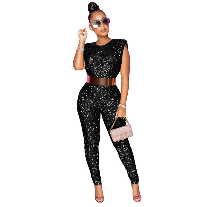 Fashionable Sexy Sleeveless Jumpsuit Women Without Belt Women