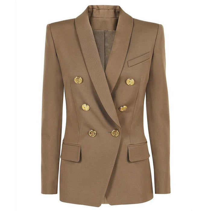 Spring Autumn Advanced Women  Blazer Classic Green Collar Blazer High Quality