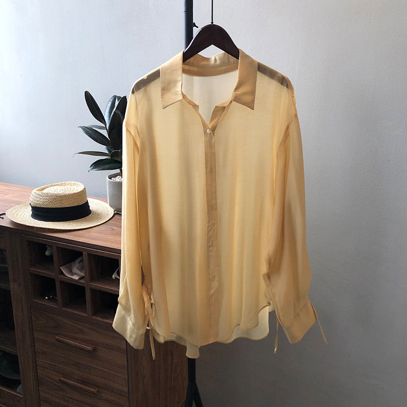 Shirt Women Summer Korean Shirt Light Thin Loose Sun Protection Clothing
