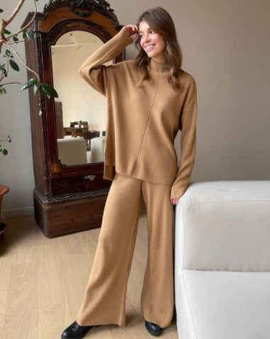 Loose Casual Sweater Top Trousers Set