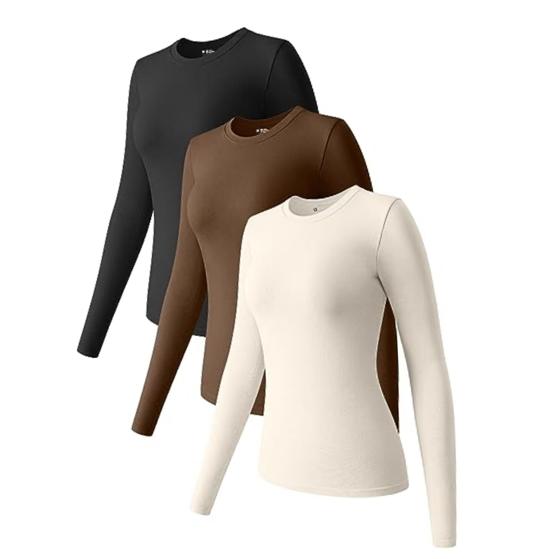 Autumn Winter Long Sleeved Top round Neck Stretch Bottoming Shirt T shirt Top for Girls