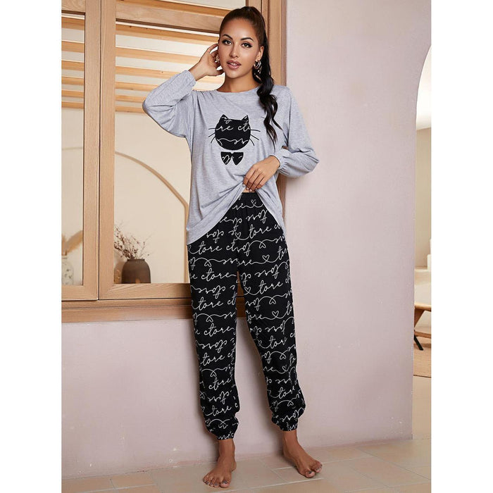 Home Wear Women Autumn Winter Long Sleeves Pajamas Suit Can Be Worn outside Delivery