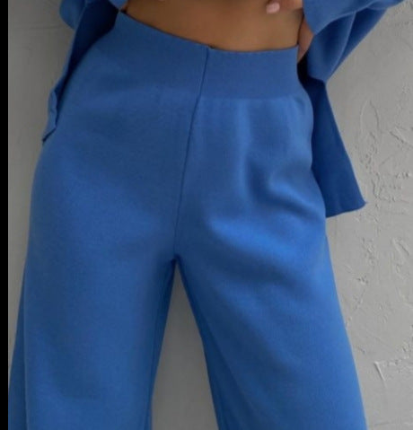 Loose Casual Sweater Top Trousers Set