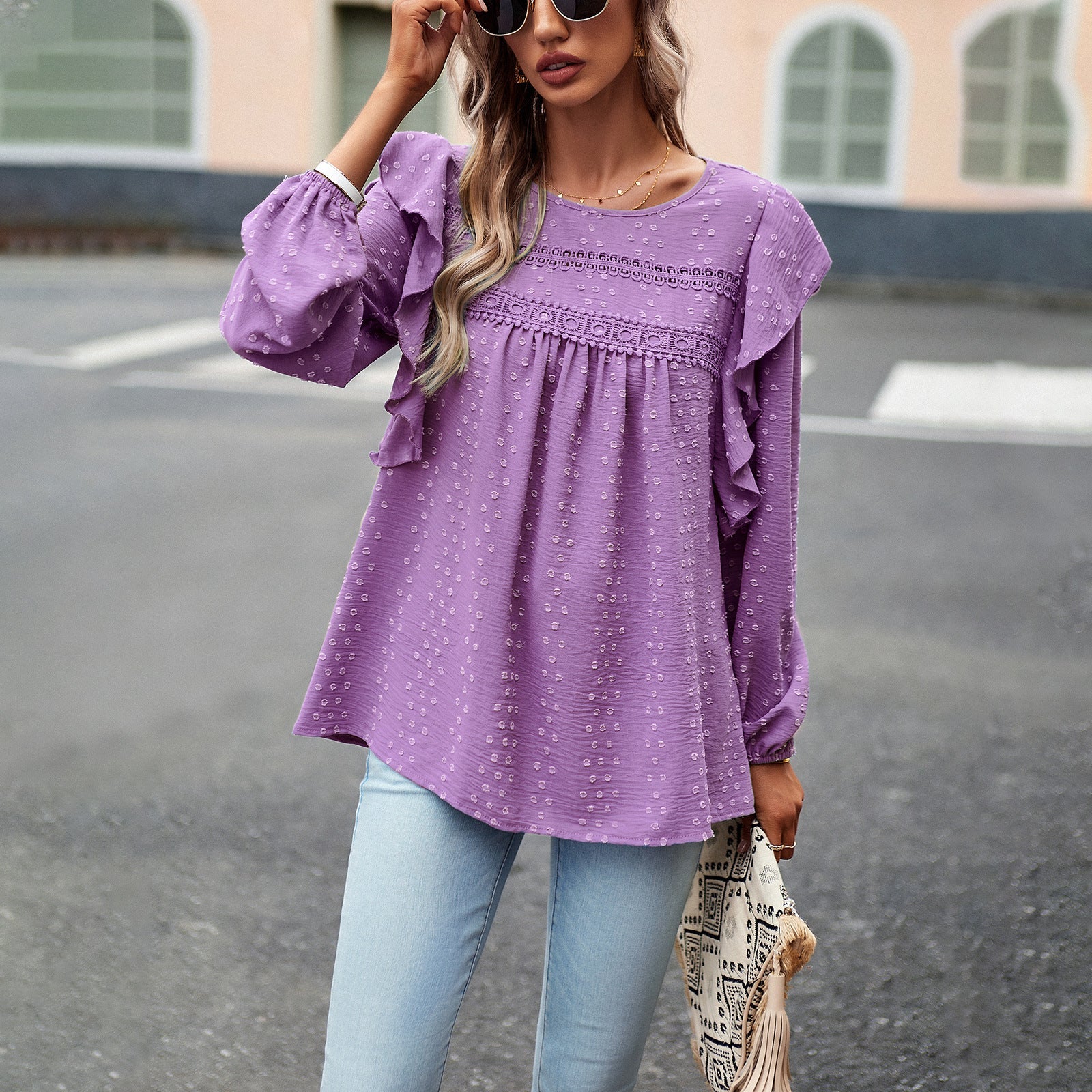 Design Solid Color Shirt Women Autumn Winter Casual Long Sleeve Top