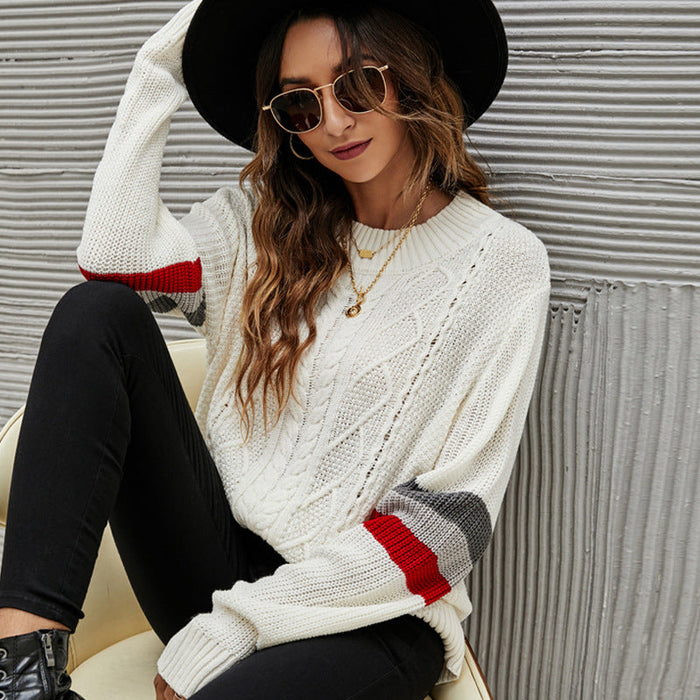 Autumn Winter Loose Pullover Sweater Clothing Loose round Neck Long Sleeve Knitted Sweater