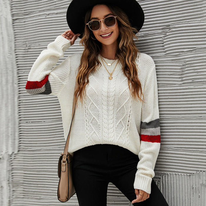 Autumn Winter Loose Pullover Sweater Clothing Loose round Neck Long Sleeve Knitted Sweater