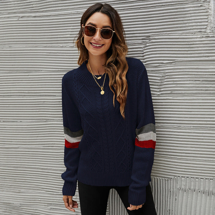 Autumn Winter Loose Pullover Sweater Clothing Loose round Neck Long Sleeve Knitted Sweater