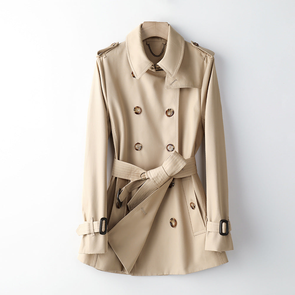 Element Trench Coat for Women Mid Length Fried Street Small British Spring Autumn Coat Women