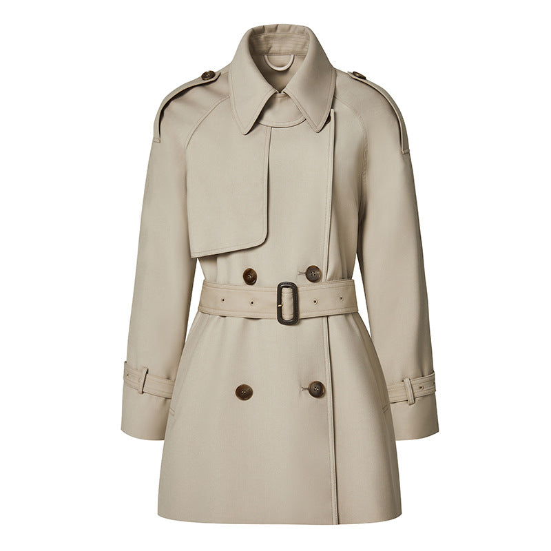 Element Mid Length Trench Coat for Women Spring Autumn High Sense Small Elegant Trench Coat Coat for Women