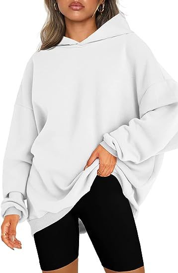 Women Clothing Hooded Pullover Oversized Loose Casual Brushed Hoody