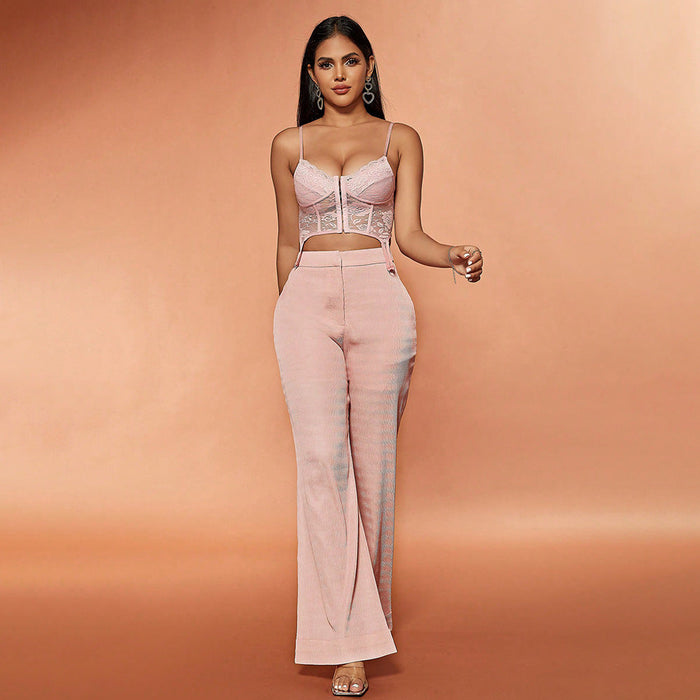 Autumn Best Women Clothing Fashionable Elegant Trousers Slim Fit Drooping Slimming Gradient Wide Leg Pants