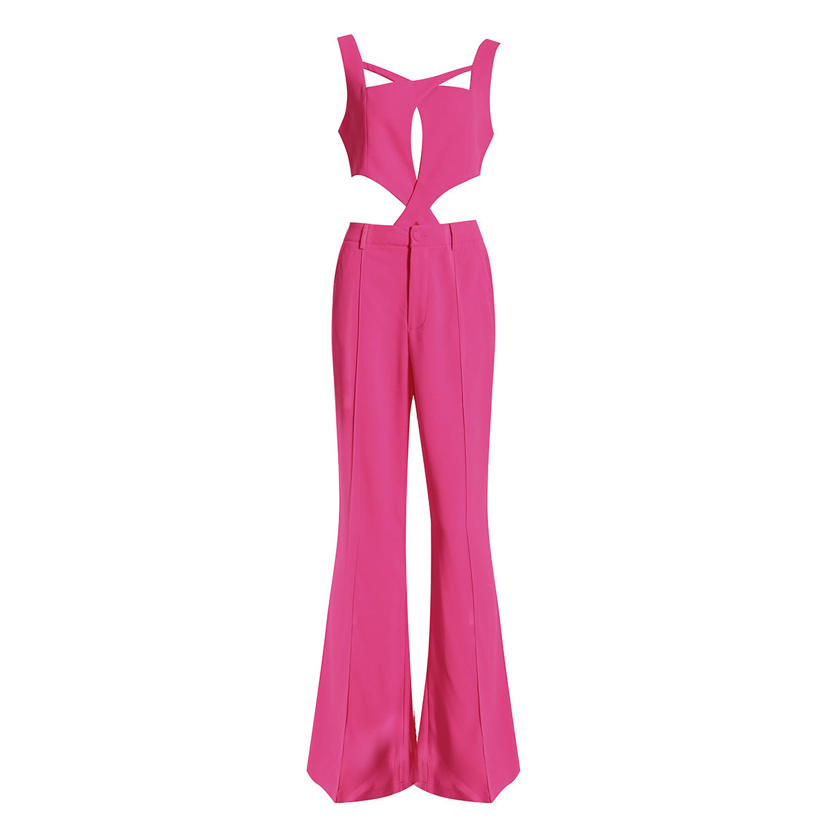 Niche Design Socialite Set Spring Autumn Sneaky Design Sexy Suit Bell Bottom Pants Three Piece Set