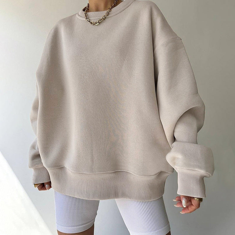 Autumn Casual All Match Labeling Pullover Sweater Internet Celebrity Same Loose Top for Women