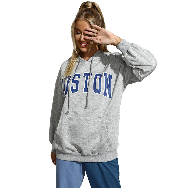 Autumn Casual Hooded Letters for Women